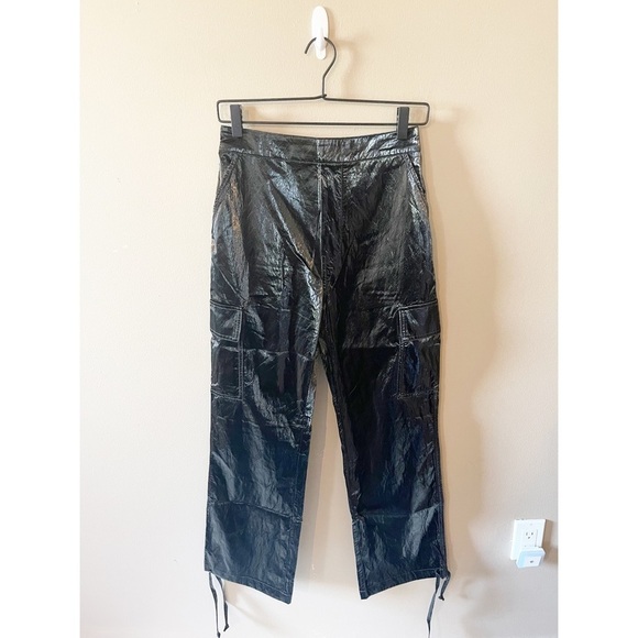 NWT Good American Paper Cargo Pants - Picture 2 of 9